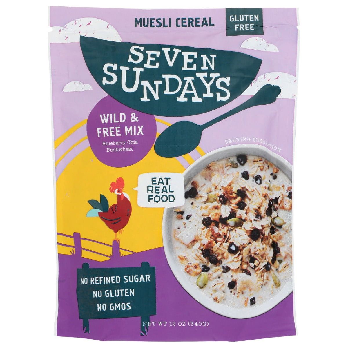 SEVEN SUNDAYS: Muesli Blueberry Chia Buckwheat, 12 Oz - Sunshine Co Op. - #tag1# - #tag2# - #tag3# - #tag4#