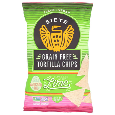 SIETE: Lime Grain Free Tortilla Chips, 5 oz - Sunshine Co Op. - #tag1# - #tag2# - #tag3# - #tag4#