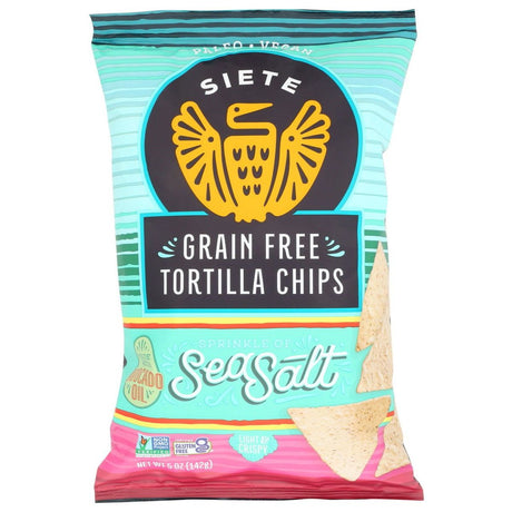 SIETE: Sea Salt Grain Free Tortilla Chips, 5 oz - Sunshine Co Op. - #tag1# - #tag2# - #tag3# - #tag4#