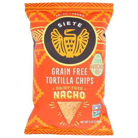 SIETE: Tortilla Nacho Chips Grain Free, 5 oz - Sunshine Co Op. - #tag1# - #tag2# - #tag3# - #tag4#