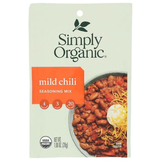 SIMPLY ORGANIC: Mild Chili Seasoning Mix, 1 oz - Sunshine Co Op. - #tag1# - #tag2# - #tag3# - #tag4#