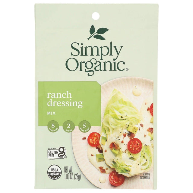 SIMPLY ORGANIC: Ranch Salad Dressing Mix, 1 oz - Sunshine Co Op. - #tag1# - #tag2# - #tag3# - #tag4#