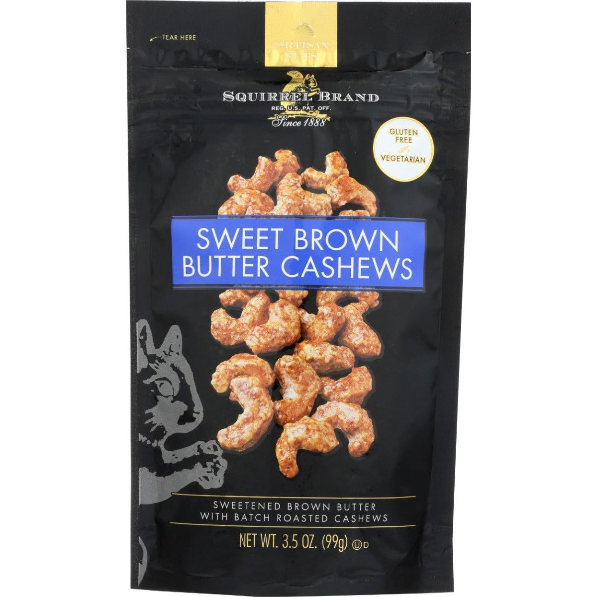 SQUIRREL BRAND: Sweet Brown Butter Cashews, 3.5 oz - Sunshine Co Op. - #tag1# - #tag2# - #tag3# - #tag4#