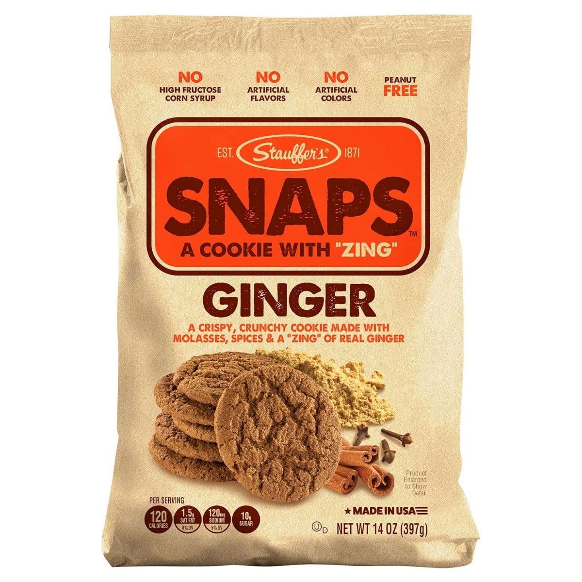 STAUFFER: Ginger Snaps Original Cookies, 14 oz - Sunshine Co Op. - #tag1# - #tag2# - #tag3# - #tag4#