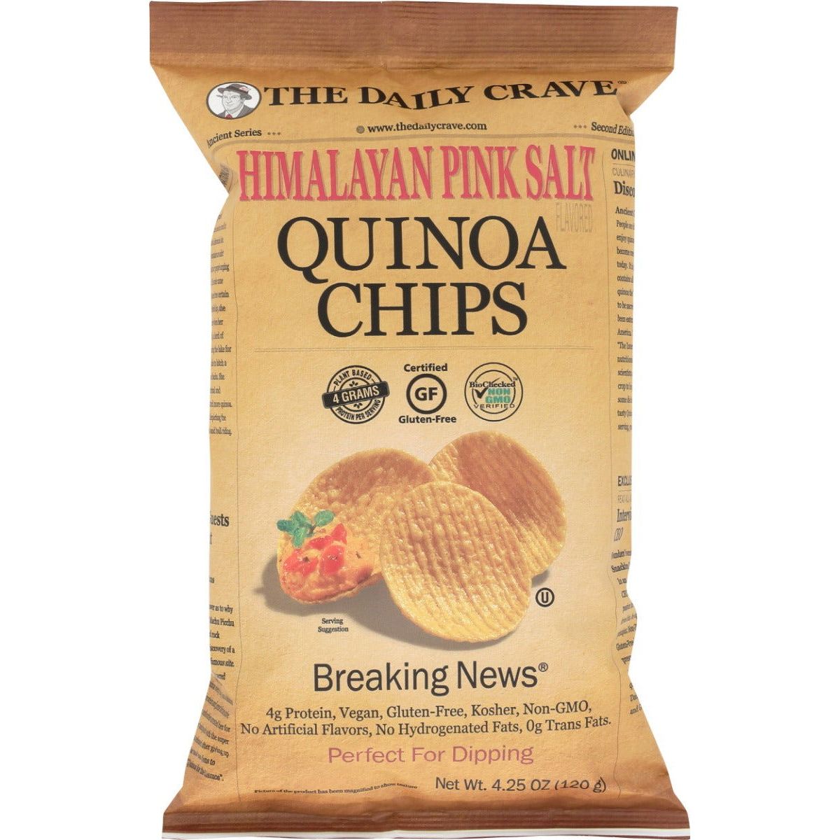 THE DAILY CRAVE: Quinoa Chips Himalayan Pink Salt, 4.25 oz - Sunshine Co Op. - #tag1# - #tag2# - #tag3# - #tag4#