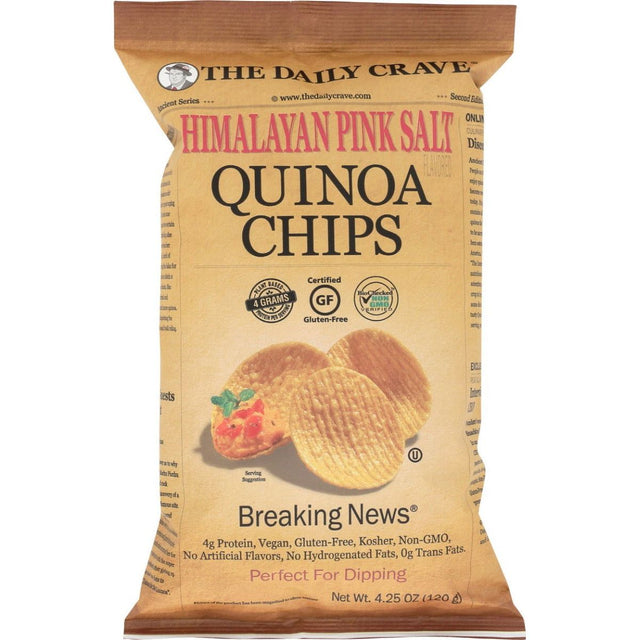 THE DAILY CRAVE: Quinoa Chips Himalayan Pink Salt, 4.25 oz - Sunshine Co Op. - #tag1# - #tag2# - #tag3# - #tag4#