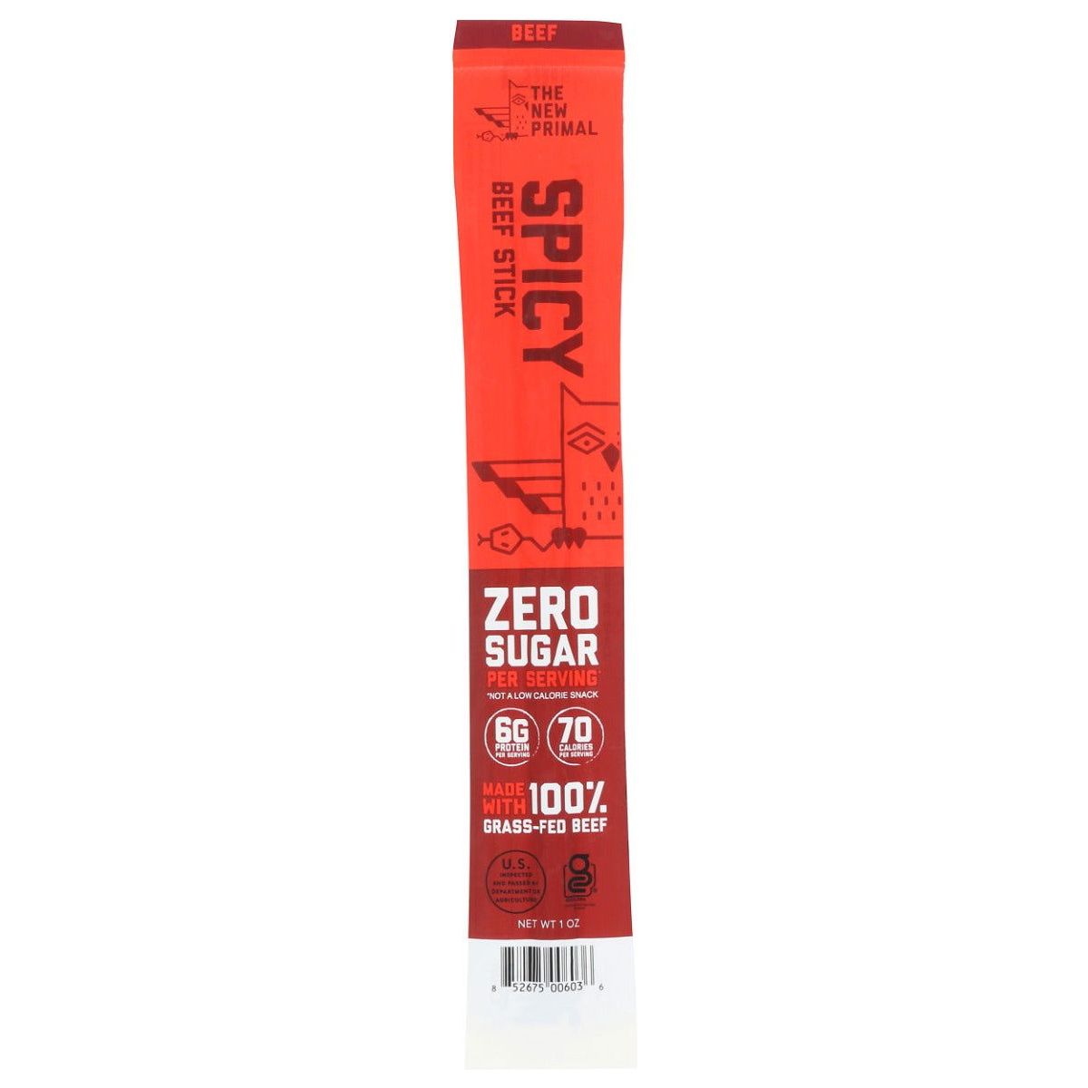 THE NEW PRIMAL: Spicy Beef Meat Sticks, 1 oz - Sunshine Co Op. - #tag1# - #tag2# - #tag3# - #tag4#