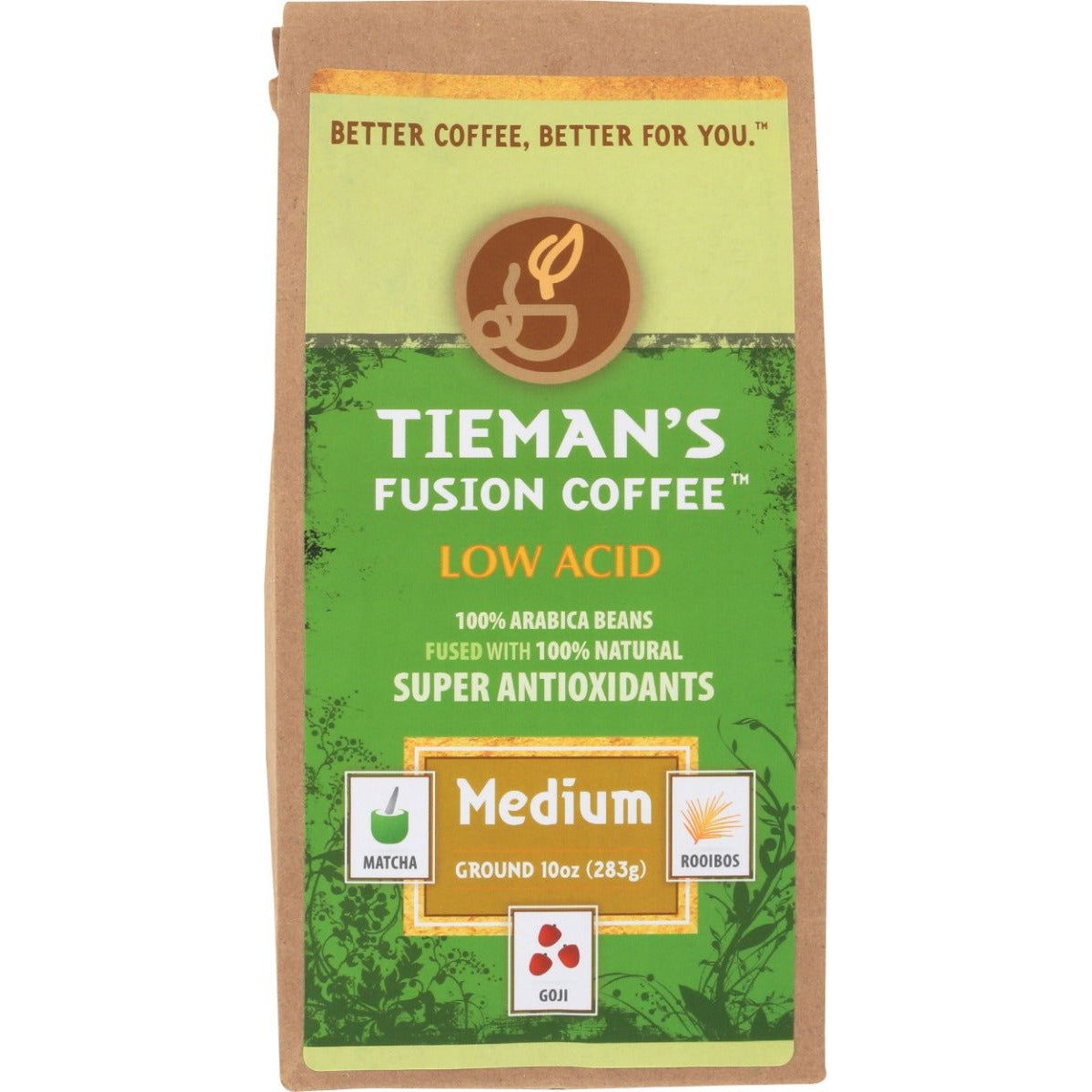TIEMANS FUSION: Medium Fusion Ground Coffee, 10 oz - Sunshine Co Op. - #tag1# - #tag2# - #tag3# - #tag4#