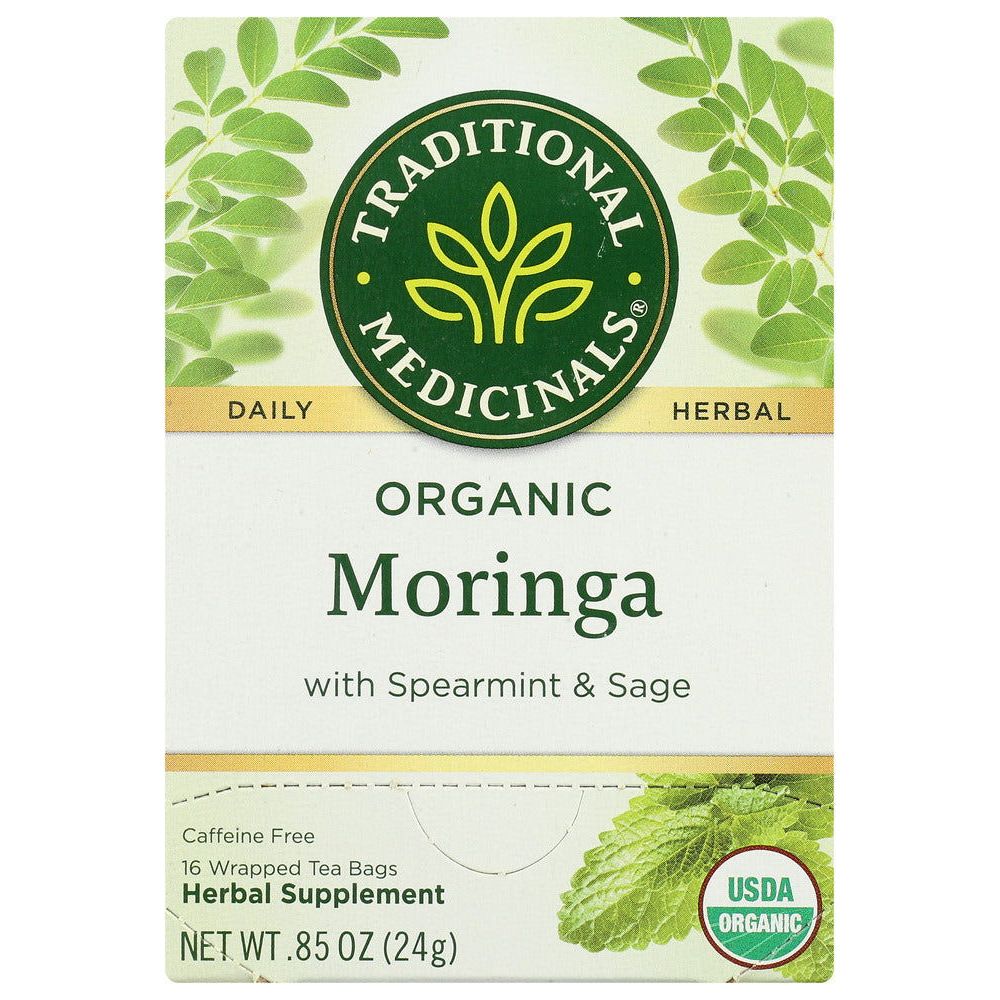 TRADITIONAL MEDICINALS: Tea Moringa With Spearmint Sage, 16 bg - Sunshine Co Op. - #tag1# - #tag2# - #tag3# - #tag4#