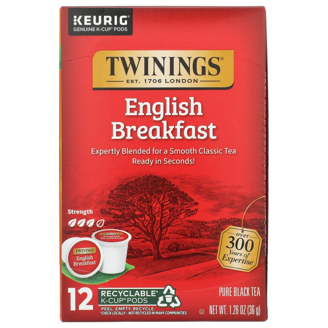TWINING TEA: English Breakfast KCup Pods, 12 pc - Sunshine Co Op. - #tag1# - #tag2# - #tag3# - #tag4#