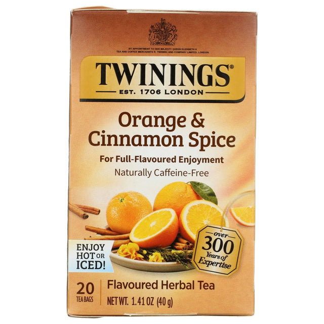 TWINING TEA: Orange & Cinnamon Spice Herbal Tea, 20 bg - Sunshine Co Op. - #tag1# - #tag2# - #tag3# - #tag4#