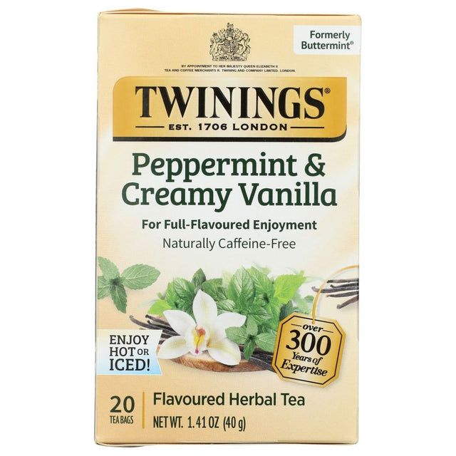 TWINING TEA: Peppermint and Creamy Vanilla Tea, 20 bg - Sunshine Co Op. - #tag1# - #tag2# - #tag3# - #tag4#