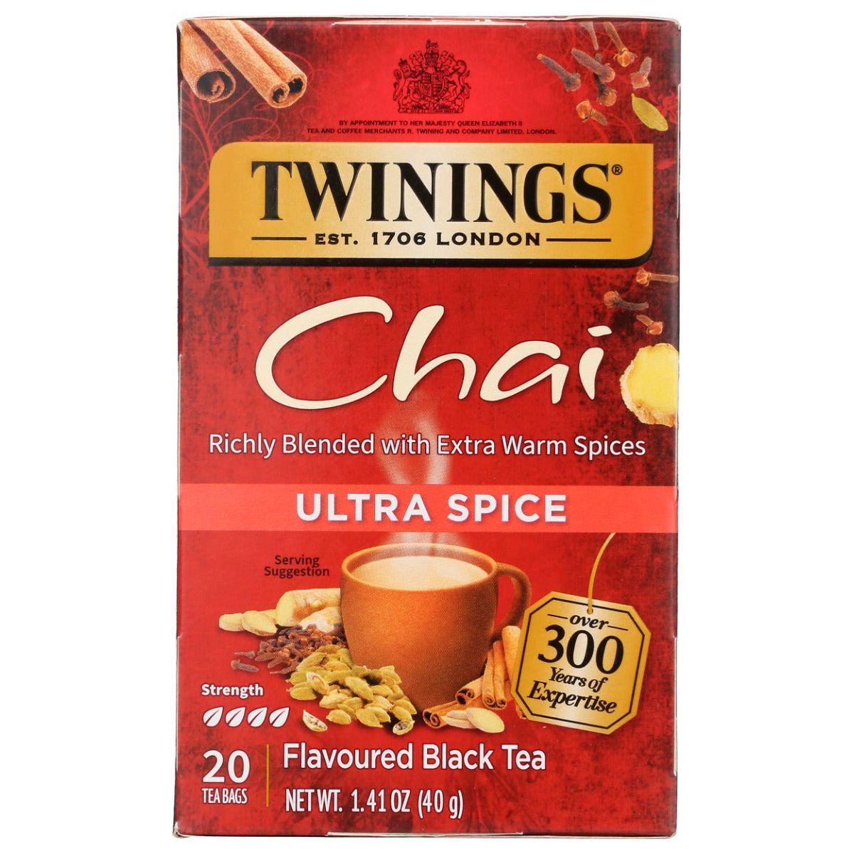 TWINING TEA: Ultra Spice Chai Tea, 20 bg - Sunshine Co Op. - #tag1# - #tag2# - #tag3# - #tag4#
