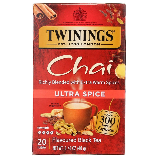 TWINING TEA: Ultra Spice Chai Tea, 20 bg - Sunshine Co Op. - #tag1# - #tag2# - #tag3# - #tag4#