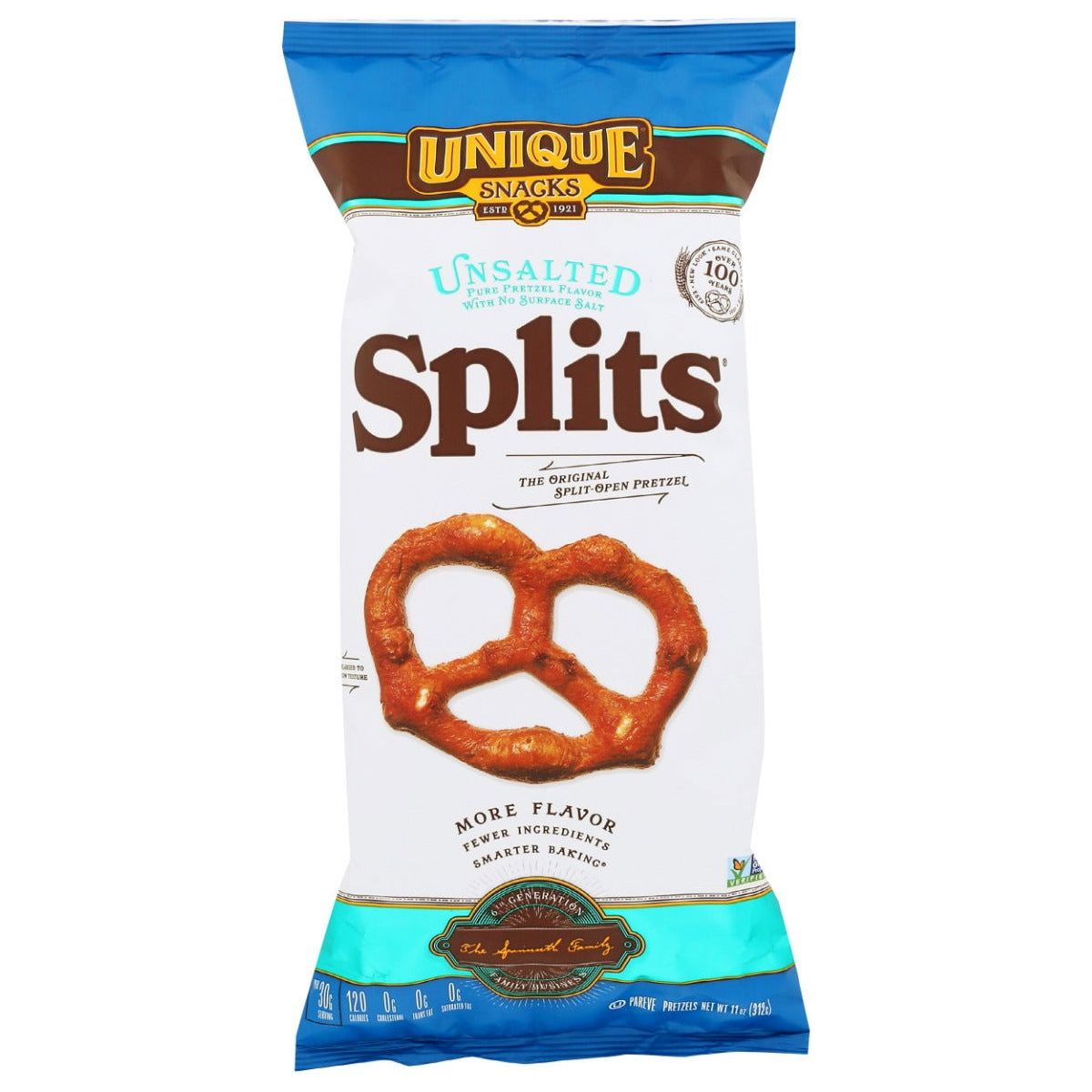 UNIQUE: Unsalted Splits Pretzel, 11 oz - Sunshine Co Op. - #tag1# - #tag2# - #tag3# - #tag4#
