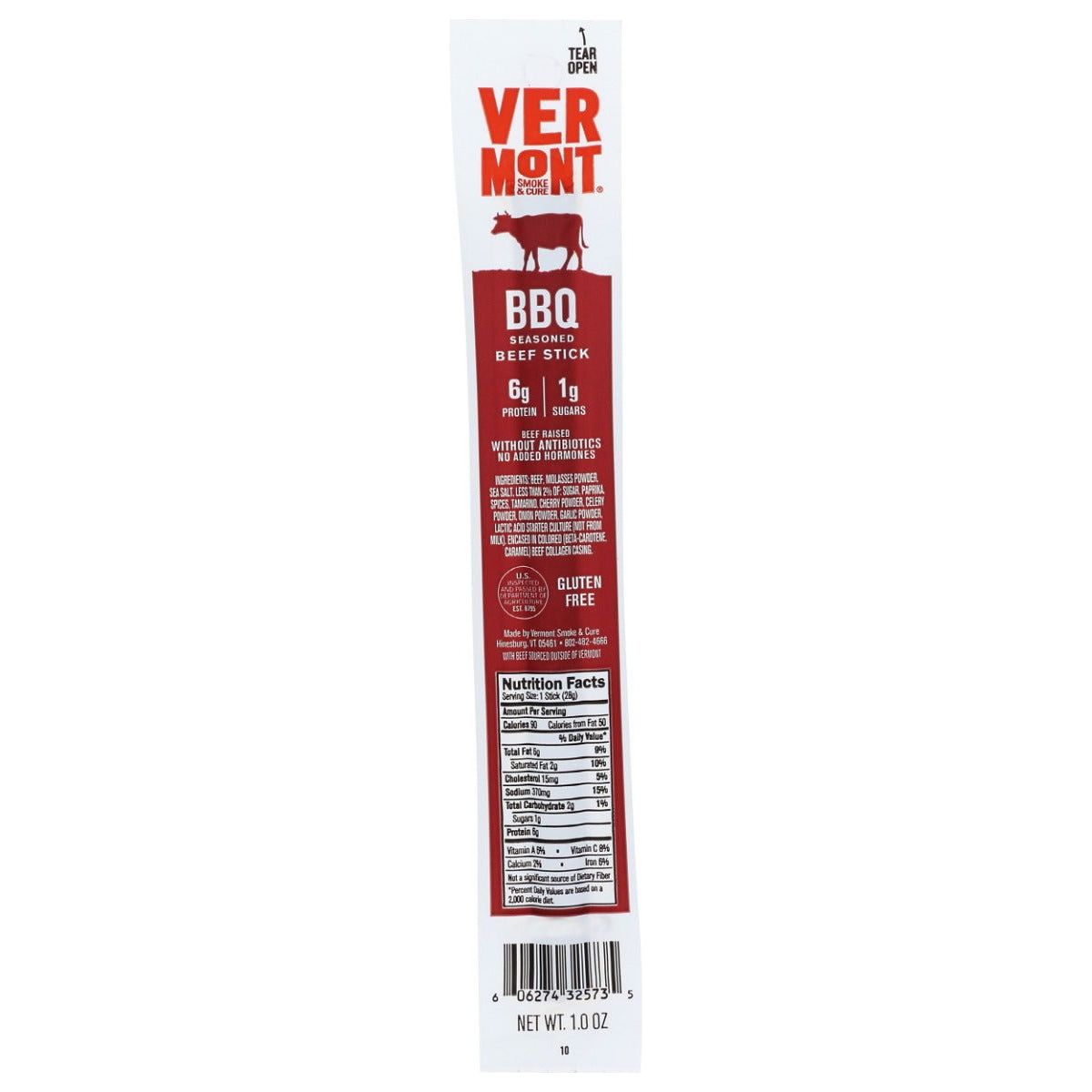 VERMONT SMOKE: Barbecue Beef Sticks, 1 oz - Sunshine Co Op. - #tag1# - #tag2# - #tag3# - #tag4#