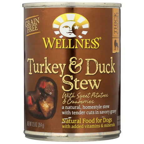 WELLNESS: Turkey & Duck Stew with Sweet Potatoes Dog Food, 12.5 oz - Sunshine Co Op. - #tag1# - #tag2# - #tag3# - #tag4#