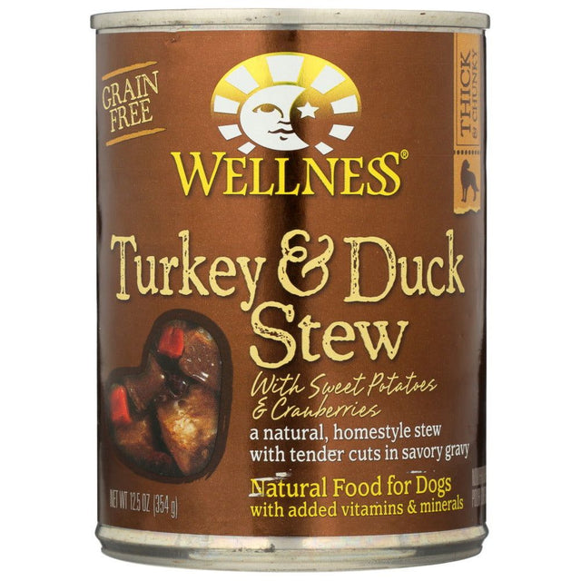 WELLNESS: Turkey & Duck Stew with Sweet Potatoes Dog Food, 12.5 oz - Sunshine Co Op. - #tag1# - #tag2# - #tag3# - #tag4#