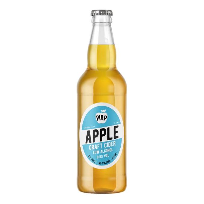 PULP CIDER: Low Alcohol Pulp Apple Cider, 16.9 fo