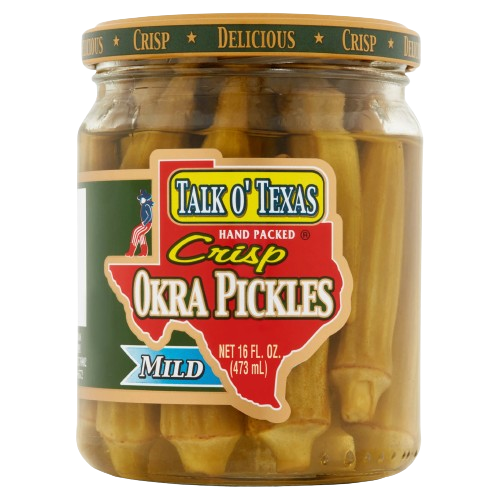 TALK O TEXAS: Crisp Okra Pickles Mild, 16 oz