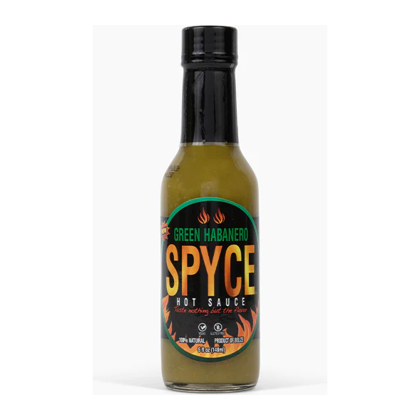 SPYCE HOT SAUCE: Green Habanero Sauce, 5 fo