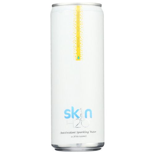 SKN H2O: Antioxidant Sparkling Water Organic Lemon, 12 fo