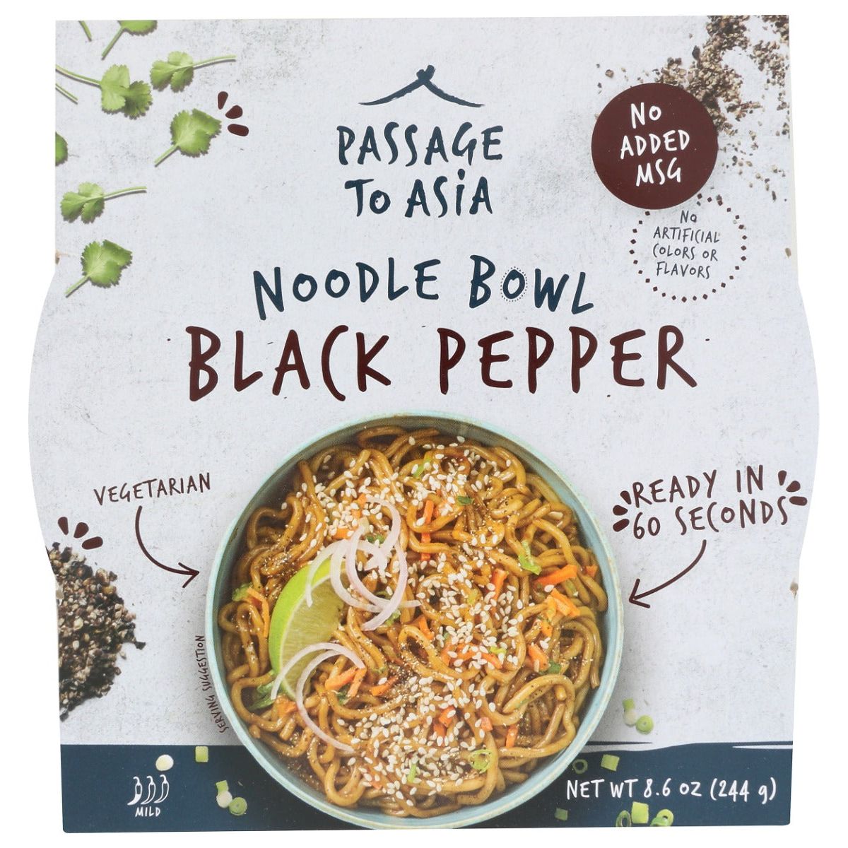 PASSAGE FOODS: Black Pepper Noodle Bowl, 8.6 oz