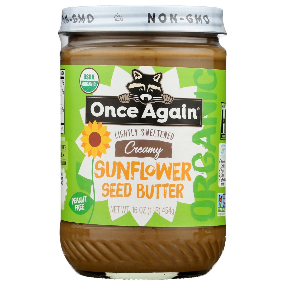 ONCE AGAIN: Organic Sunflower Butter Sweetened, 16 oz