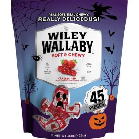 WILEY WALLABY: Halloween Classic Red Licorice, 15 oz