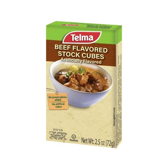 TELMA: Beef Flavored Stock Cubes, 2.5 oz