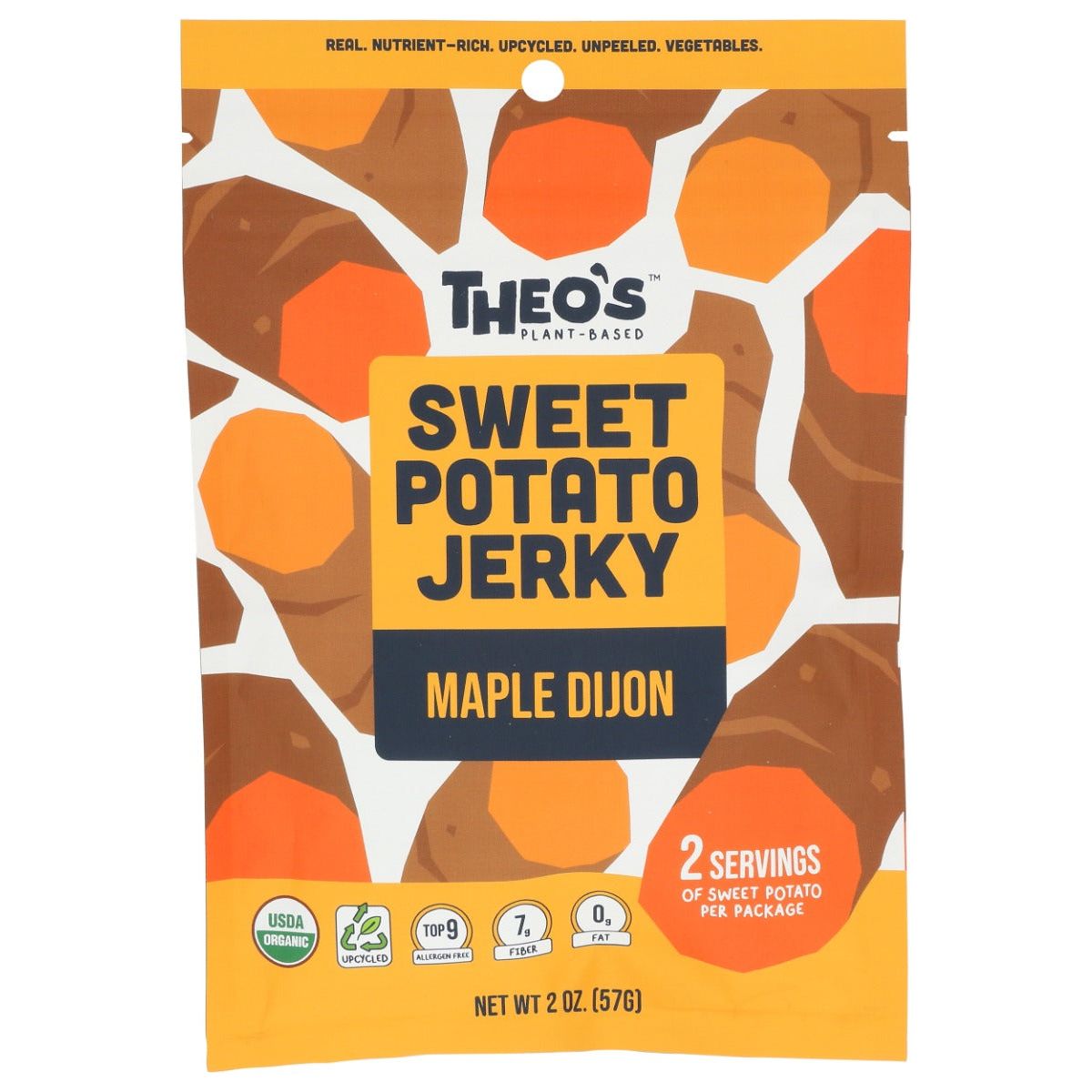 THEOS PLANT BASED: Sweet Potato Jerky Maple Dijon, 2 oz