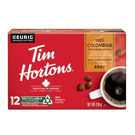 TIM HORTON: Coffee Ss 100Pcnt Columbn, 12 ea
