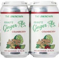 THE UNKNOWN: Soda Ginger Ale 4Pk, 48 fo