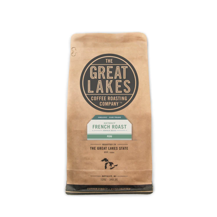 THE GREAT LAKES COFFEE ROASTING CO: Detroit French Roast Whole Bean Coffee, 12 oz