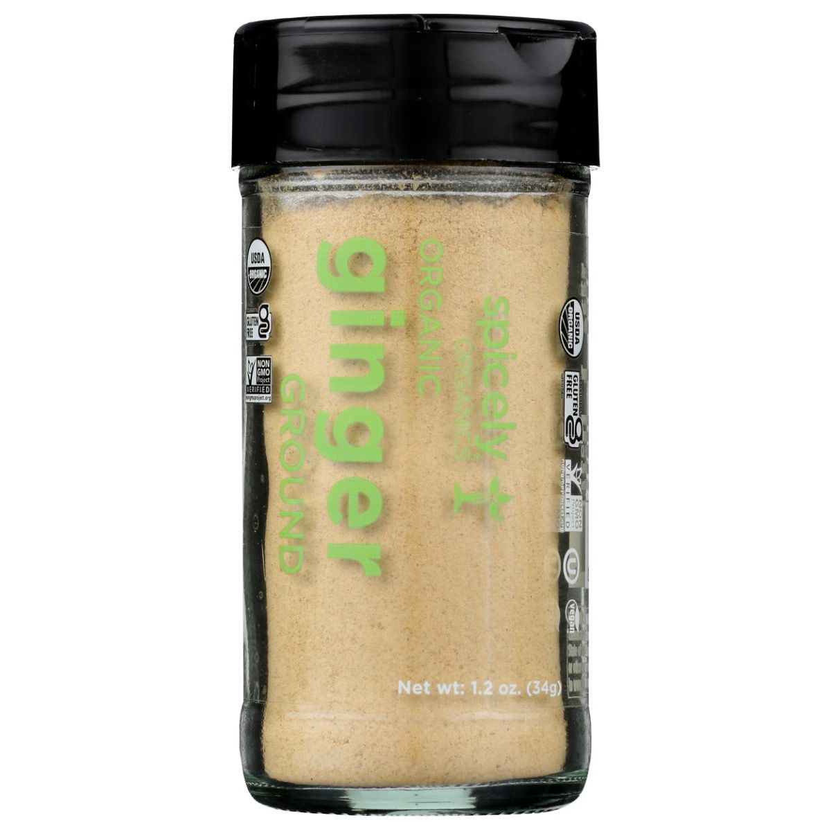 SPICELY ORGANICS: Organic Ginger Ground Jar, 1.2 oz