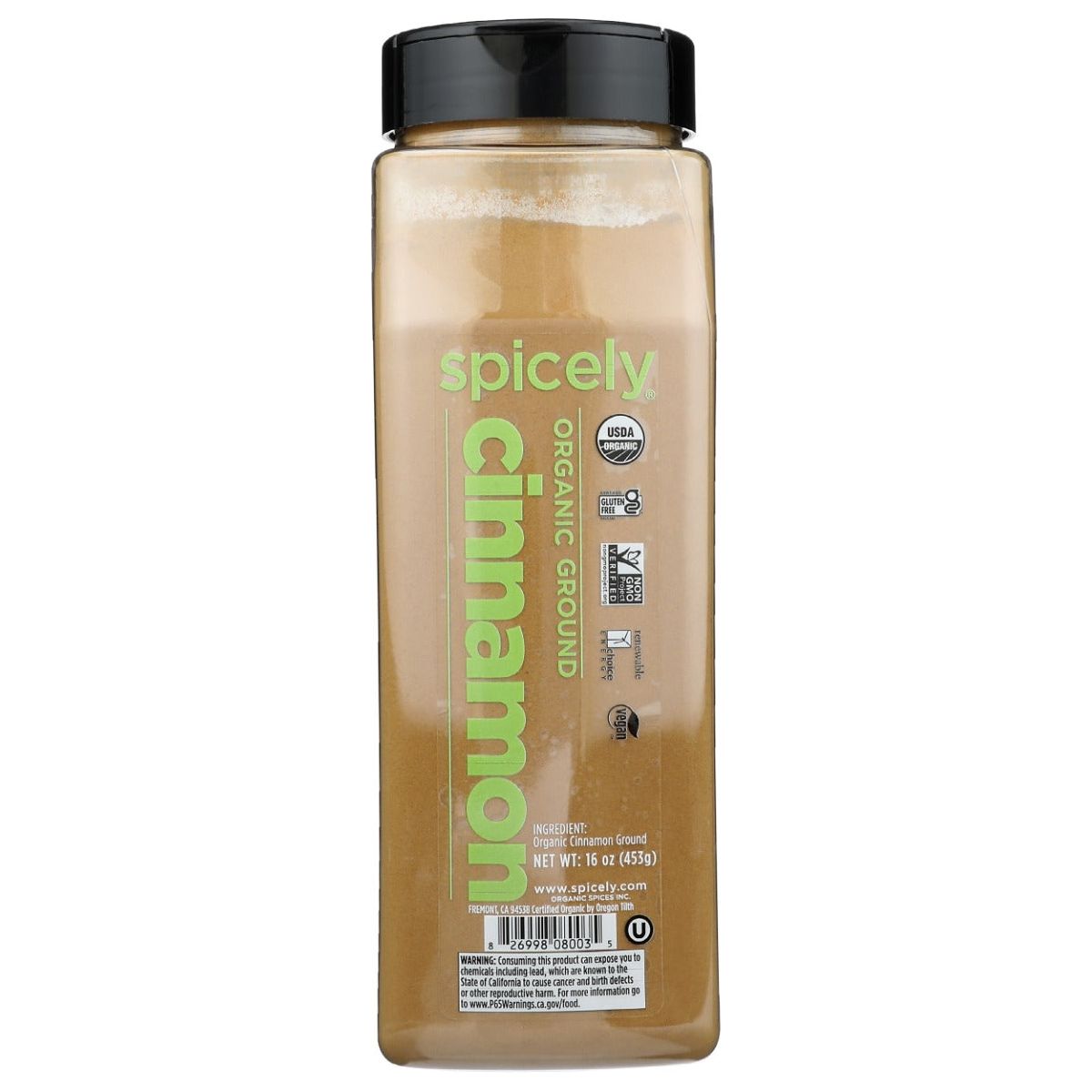 SPICELY ORGANICS: Organic Cinnamon Ground, 16 oz