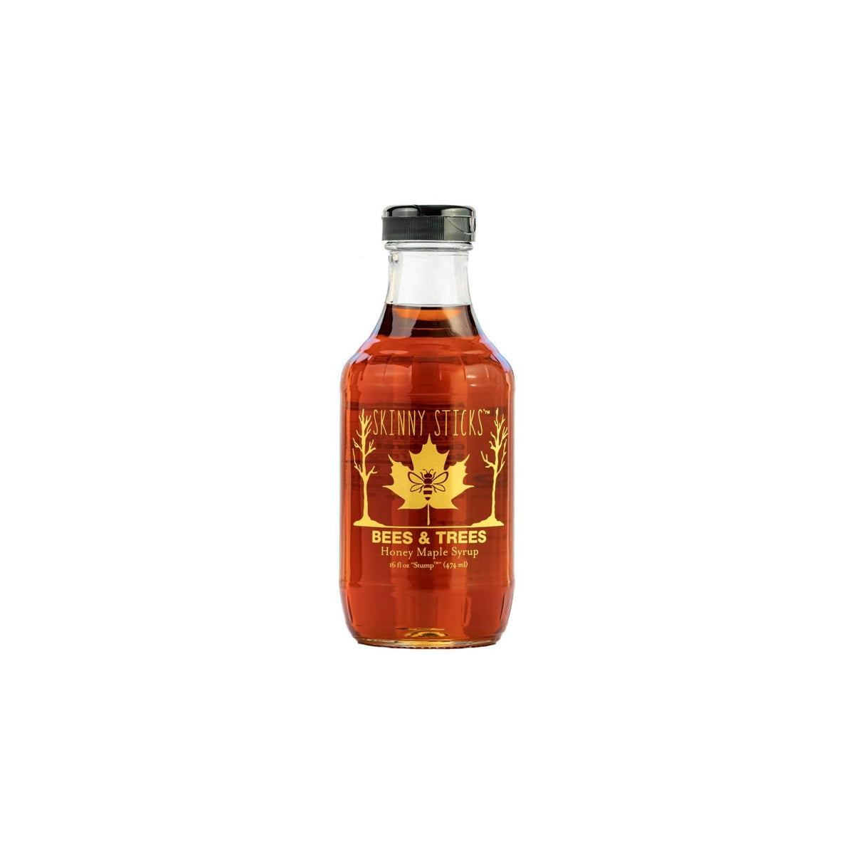 SKINNY STICK: Bees and Trees Honey Maple Syrup Blend, 16 fo