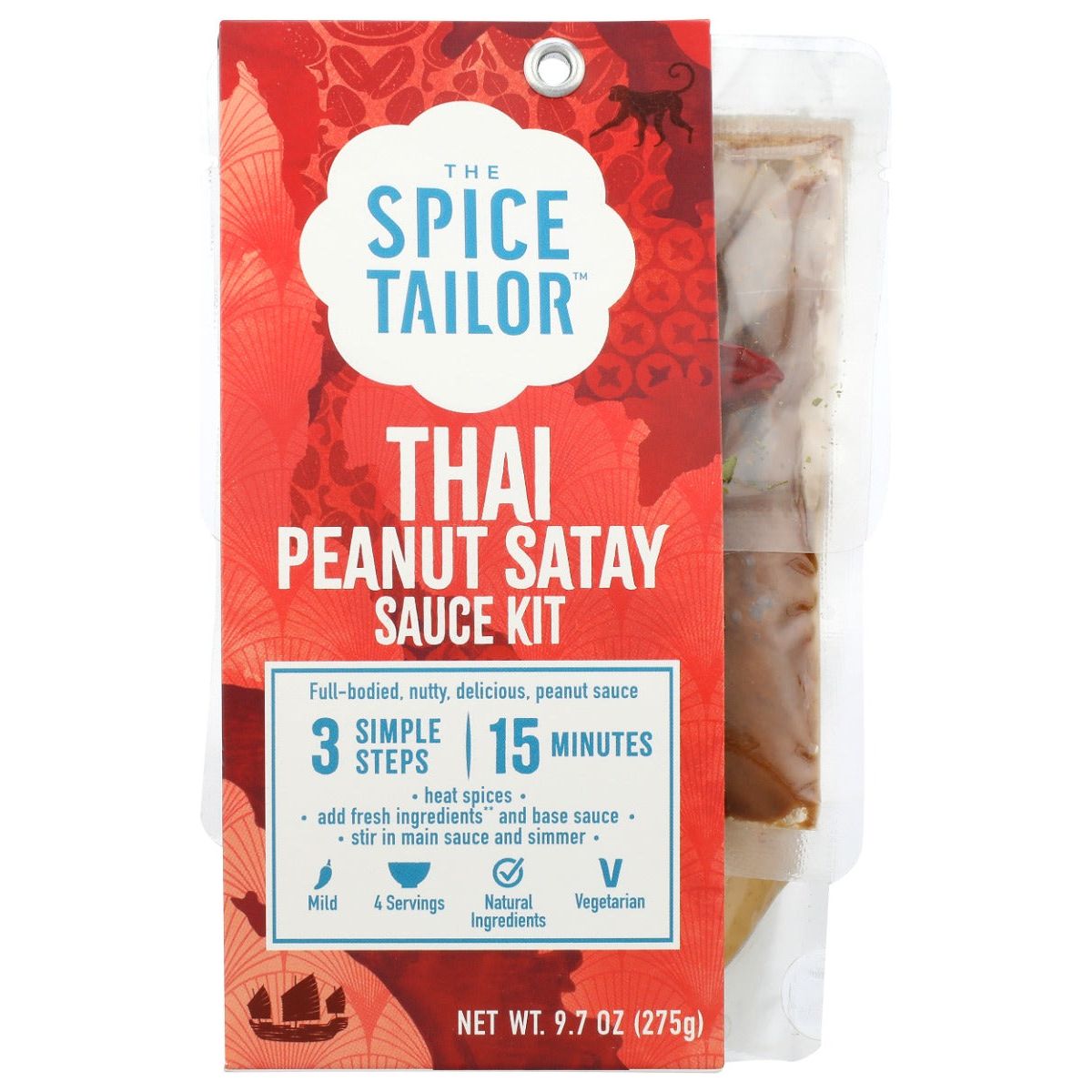 SPICE TAILOR: Thai Peanut Satay Sauce Kit, 9.7 oz
