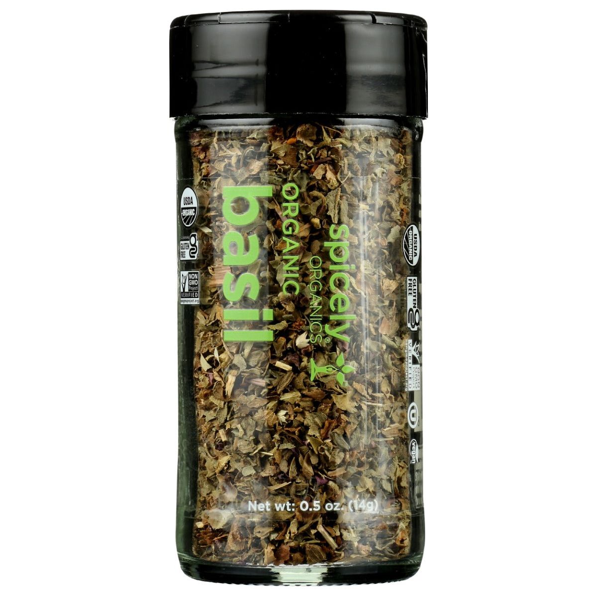 SPICELY ORGANICS: Organic Basil Jar, 0.5 oz