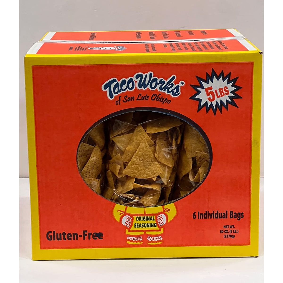 TACO WORKS: Chips Tortilla Original Box, 80 OZ