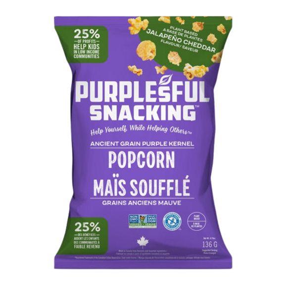 PURPLESFUL: Jalapeno Cheddar Popcorn, 4.79 oz