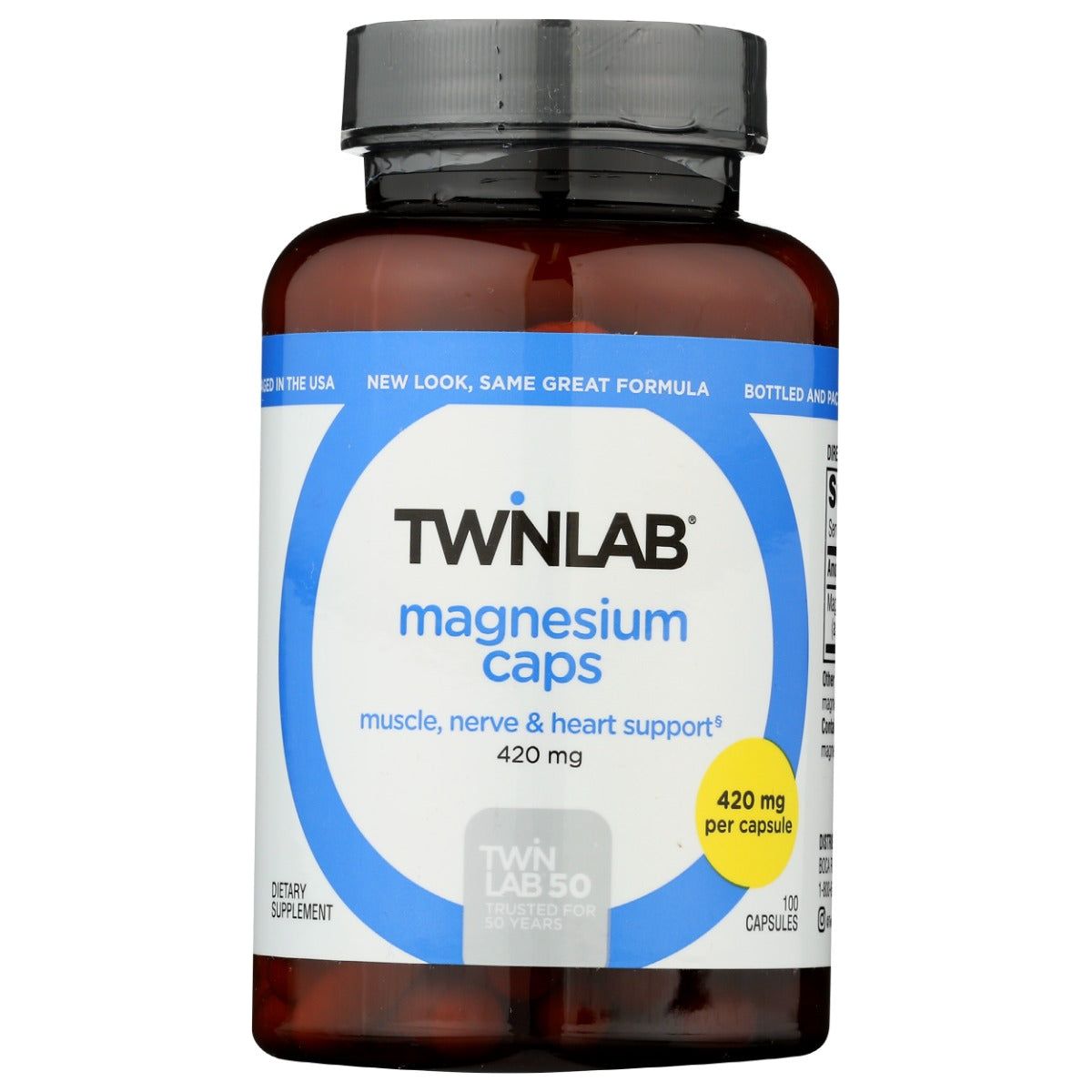 TWINLAB: Magnesium Capsules 420mg, 100 cp