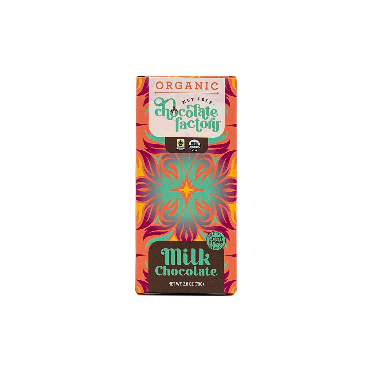 NUT FREE CHOCALATE FACTOR: Bar Milk Chocolate Org, 2.8 OZ