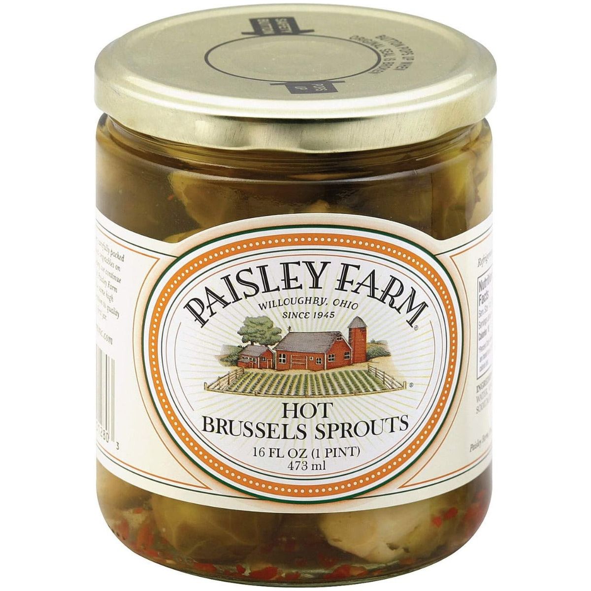 PAISLEY FARM: Hot Brussel Sprouts, 16 oz
