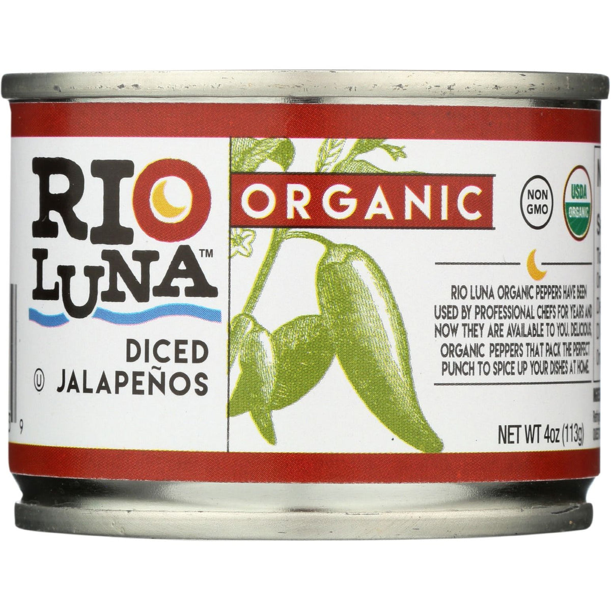 RIO LUNA: Organic Diced Jalapenos, 4 oz