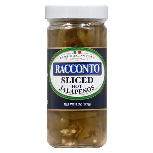 RACCONTO: Sliced Hot Jalapenos, 8 oz