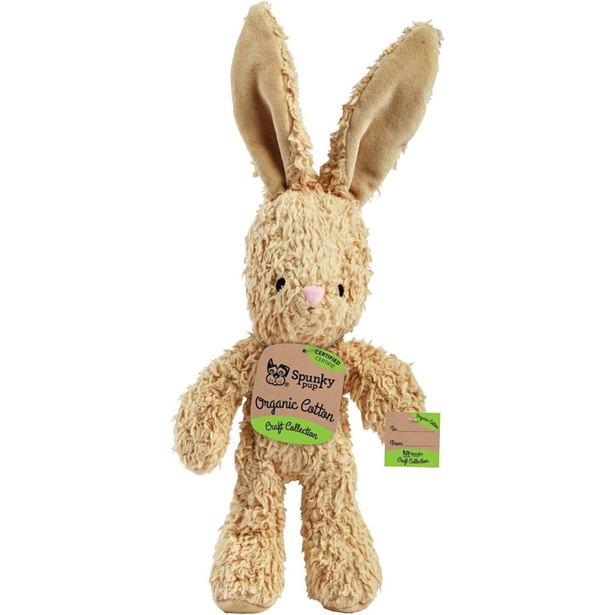 SPUNKY PUP: Organic Cotton Small Bunny Dog Toy, 1 ea