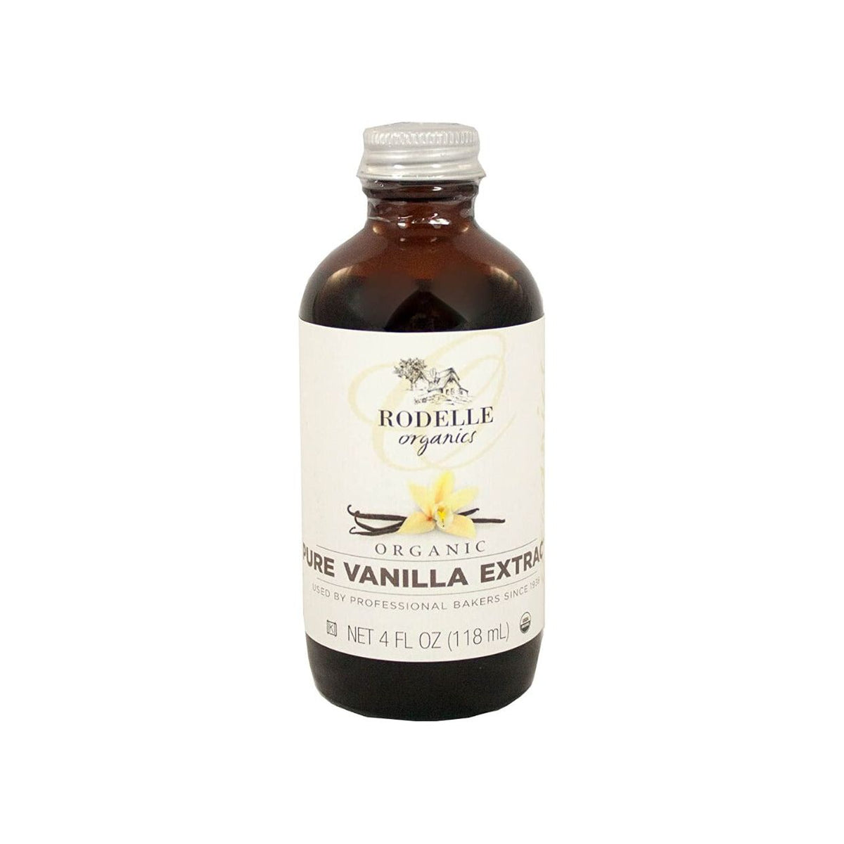 RODELLE: Organic Pure Vanilla Extract, 4 oz