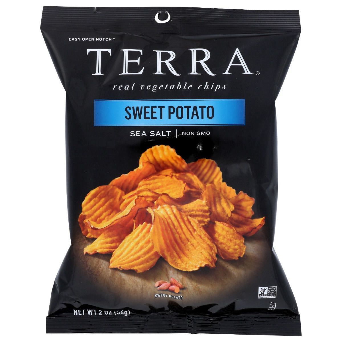 TERRA CHIPS: Crinkle Sweet Potato Chips Sea Salt, 2 oz