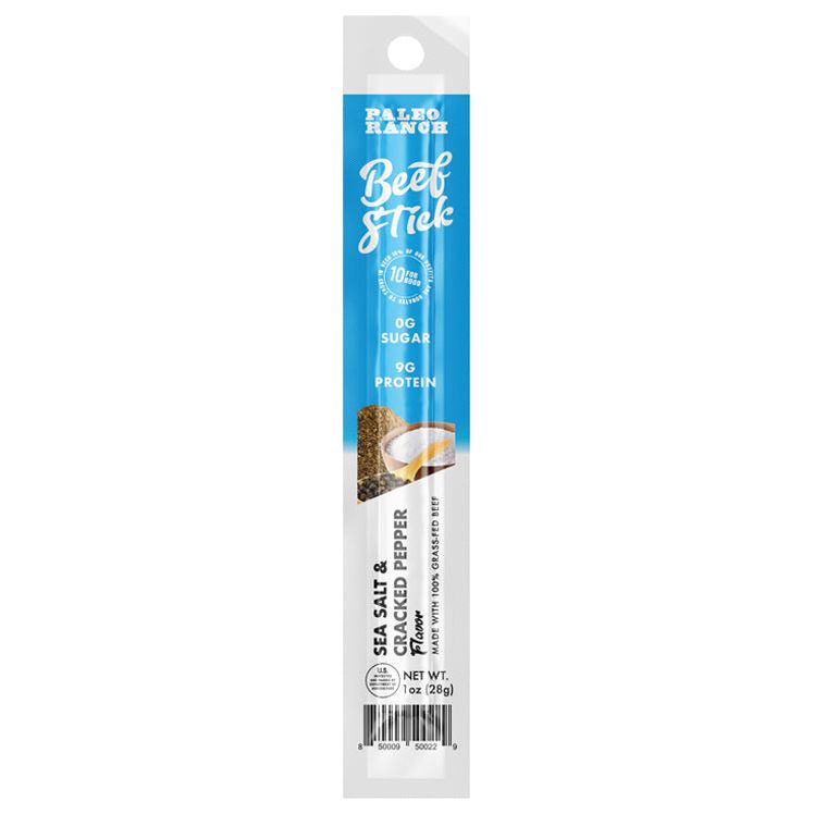 PALEO RANCH: Sea Salt & Cracked Pepper Beef Sticks, 1 oz